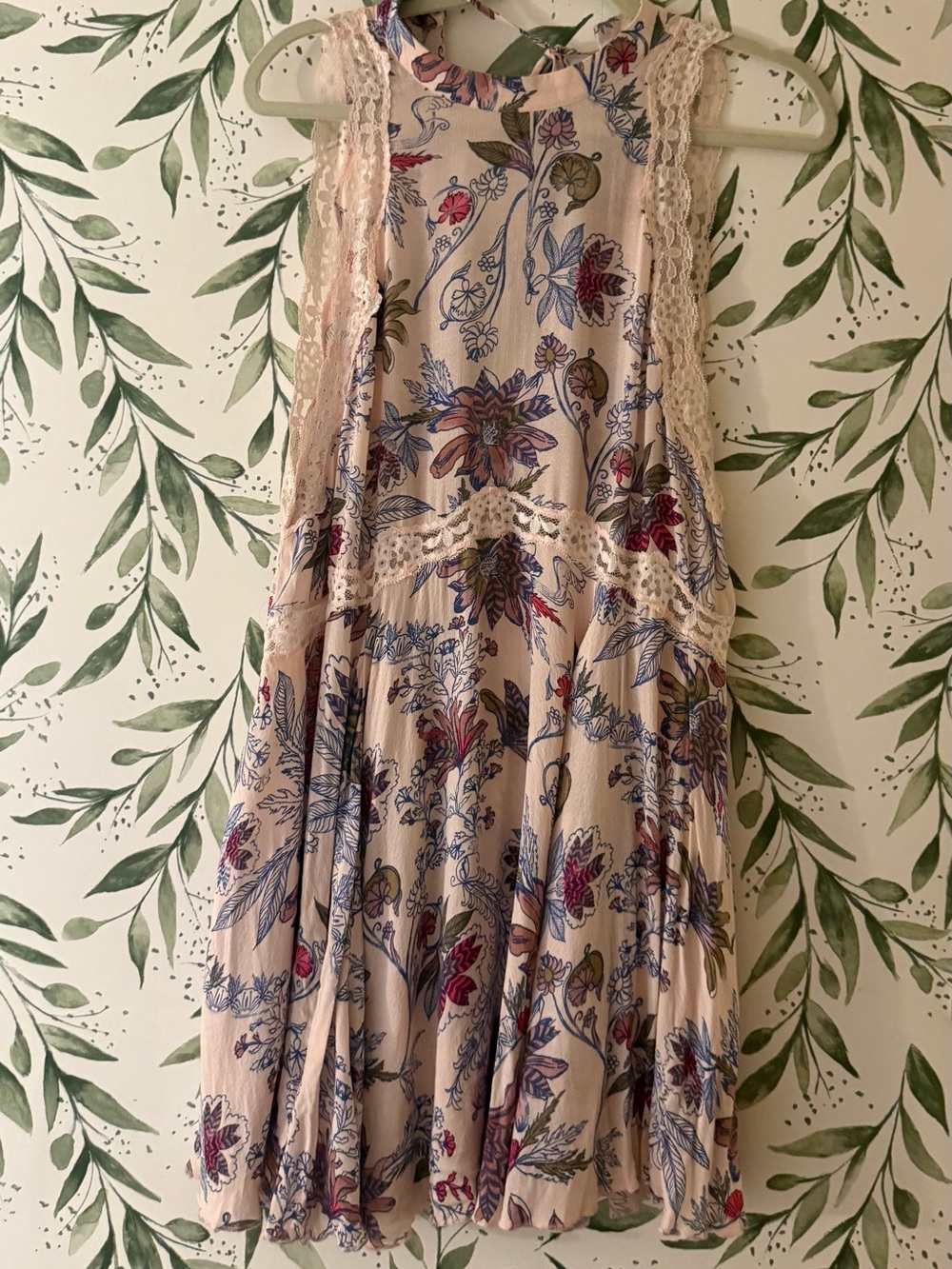 Free People “She Moves” Mini Floral Slip Dress